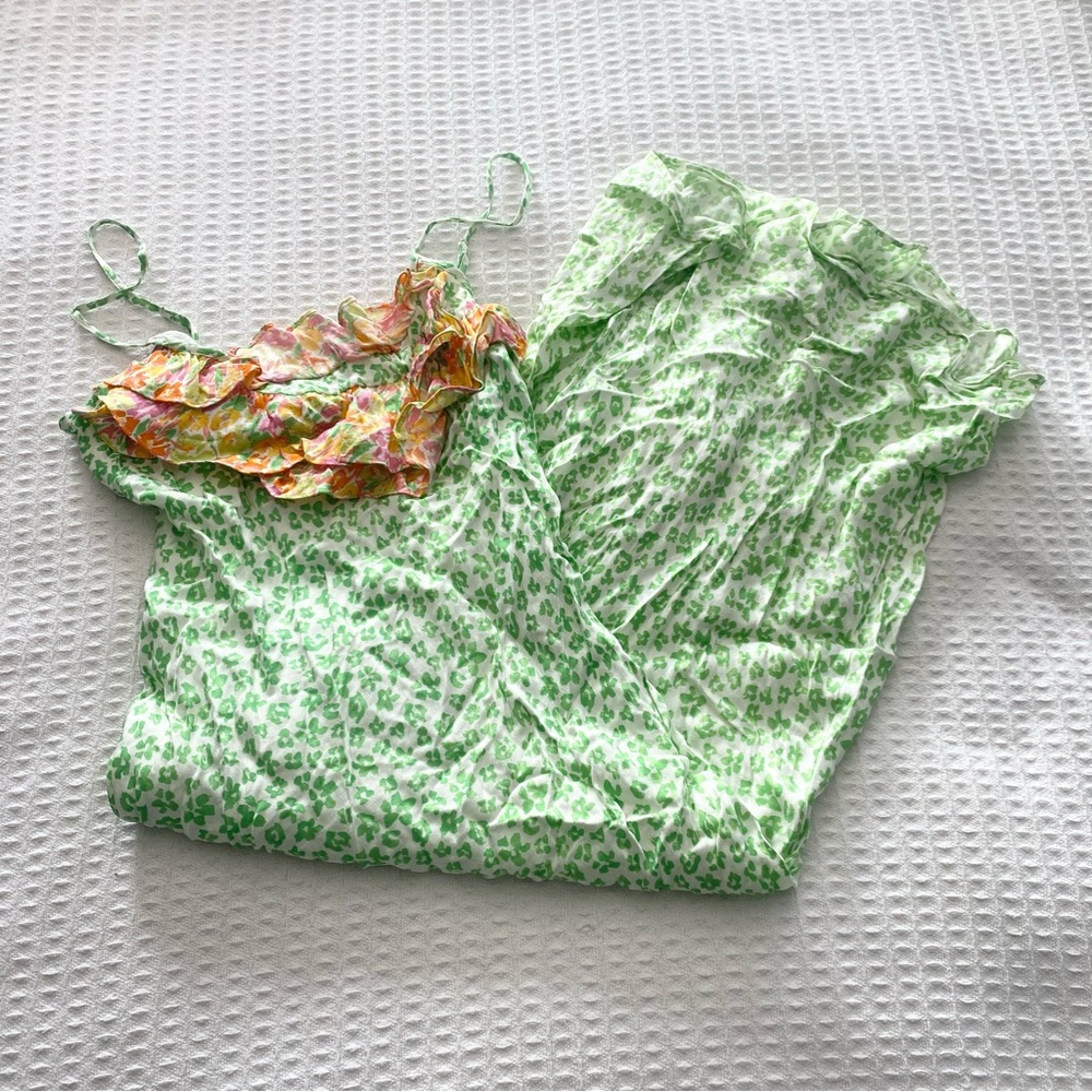 RIXO x Target Vibrant Green and Multicolor animal print dress Medium - Picture 2 of 6
